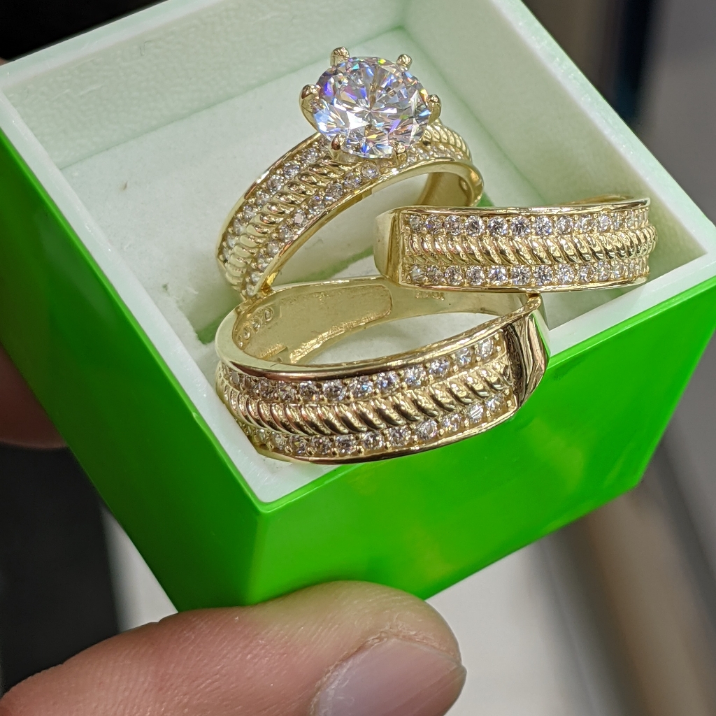 10k Solid Gold Wedding Set